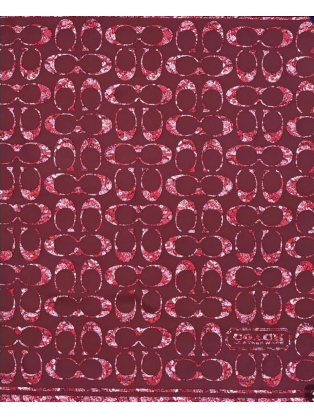 Coach Coach Rose Meadow 100% silk scarf NWT